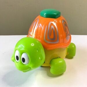PlayGo Tortoise Along Push-and-Go Button Rolling Toy Turtle For Toddlers